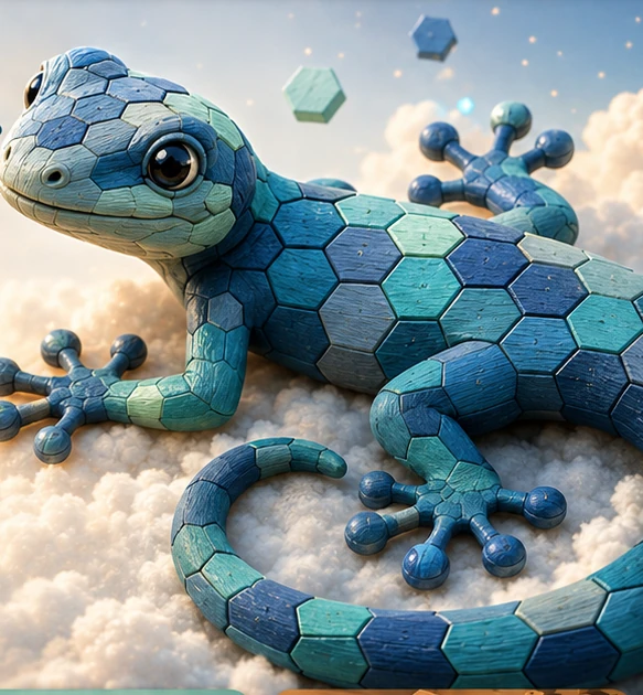 DayPuzzling gecko artwork